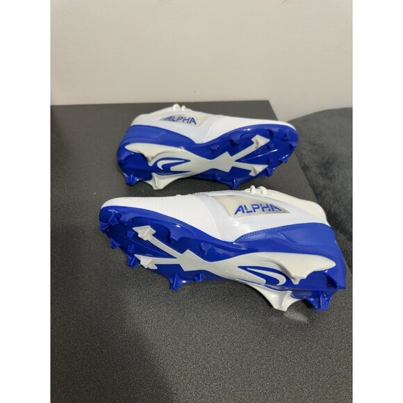 Nike Alpha Menace 4 Pro Football Cleats FD7037-103 White Royal Blue Size 9 - Picture 9 of 10